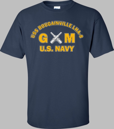USS BOUGAINVILLE LHA-8 Rate GM Gunners Mate T-Shirt