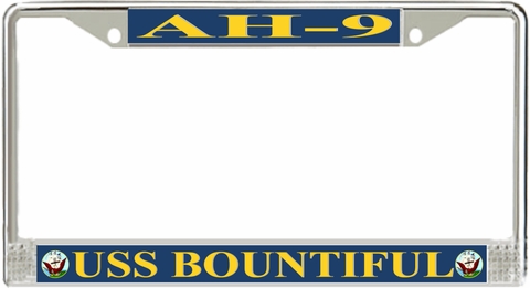 USS Bountiful AH-9 License Plate Frame