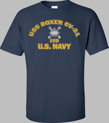 USS BOXER CV-21 Rate EOD Explosive Ordnance Disposal T-Shirt