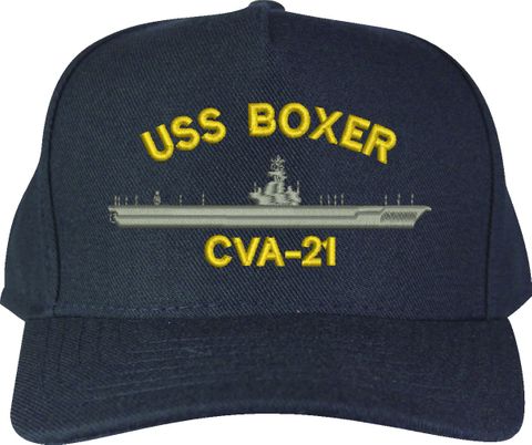 USS Boxer CVA-21 U.S. Made Cap