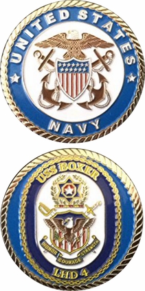 USS Boxer LHD-4 Officer Challenge Coin