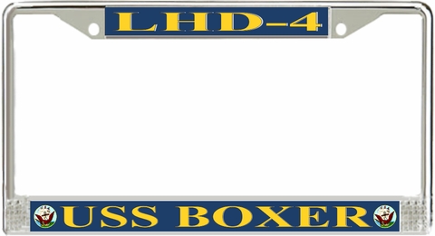 USS Boxer LHD-4 License Plate Frame