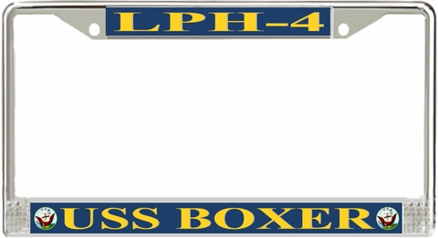 USS Boxer LPH-4 License Plate Frame