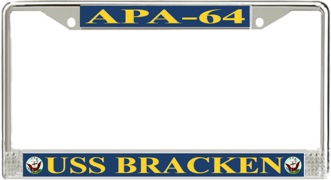 USS Bracken APA-64 License Plate Frame