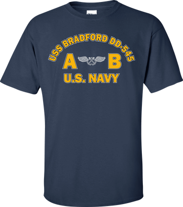 USS BRADFORD DD-545 Rate AB Aviation Boatswains Mate T-Shirt