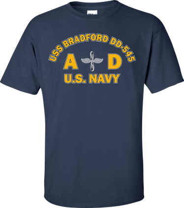 USS BRADFORD DD-545 Rate AD Aviation Machinist Mate T-Shirt
