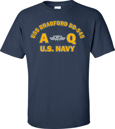USS BRADFORD DD-545 Rate AQ Aviation Fire Control Technician T-Shirt