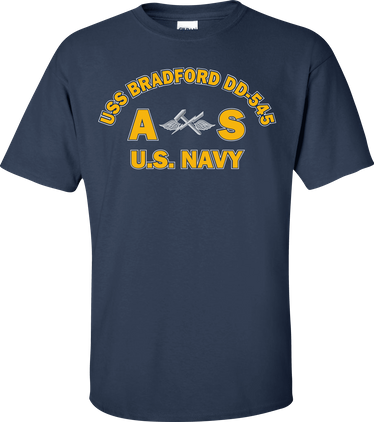 USS BRADFORD DD-545 Rate AS Aviation Support Equipment Technician T-Shirt