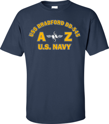 USS BRADFORD DD-545 Rate AZ Aviation Maintenance Administrationman T-Shirt