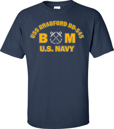 USS BRADFORD DD-545 Rate BM Boatswains Mate T-Shirt