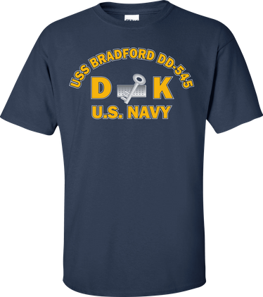 USS BRADFORD DD-545 Rate DK Disbursing Clerk T-Shirt