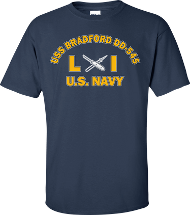 USS BRADFORD DD-545 Rate LI Lithographer T-Shirt
