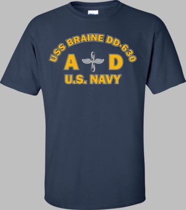 USS BRAINE DD-630 Rate AD Aviation Machinist Mate T-Shirt