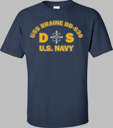 USS BRAINE DD-630 Rate DS Data Systems Technician T-Shirt