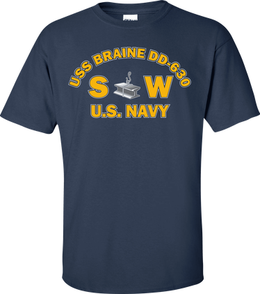 USS BRAINE DD-630 Rate SW Steelworker T-Shirt