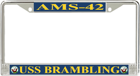 USS Brambling AMS-42 License Plate Frame