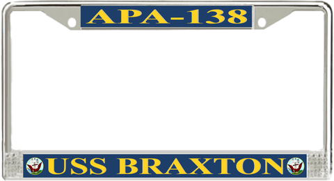 USS Braxton APA-138 License Plate Frame