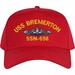 USS Bremerton SSN-698 with Blue Water Dolphins Custom Embroidered Cap