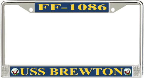USS Brewton FF-1086 License Plate Frame