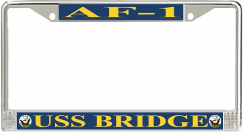 USS Bridge AF-1 License Plate Frame
