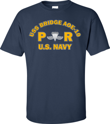 USS BRIDGE AOE-10 Rate PR Aircrew Survival Equipmentman T-Shirt