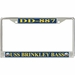 USS Brinkley Bass DD-887 License Plate Frame