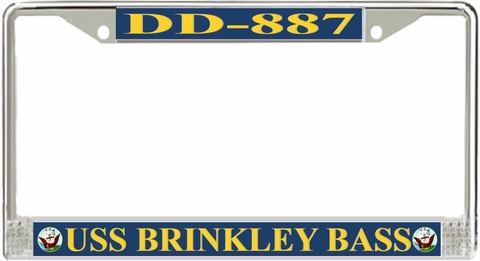 USS Brinkley Bass DD-887 License Plate Frame
