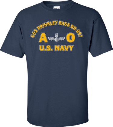 USS BRINKLEY BASS DD-887 Rate AO Aviation Ordnanceman T-Shirt