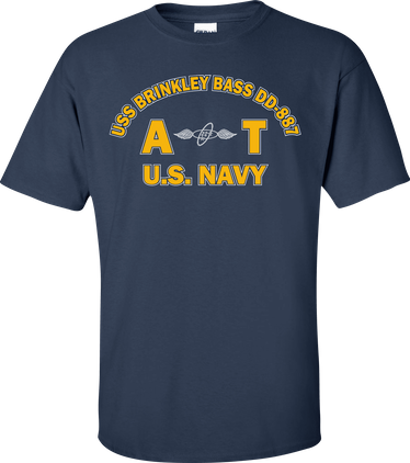 USS BRINKLEY BASS DD-887 Rate AT Aviation Electronics Technician T-Shirt