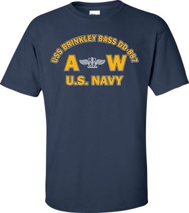 USS BRINKLEY BASS DD-887 Rate AW Aviation Antisubmarine War Operator T-Shirt