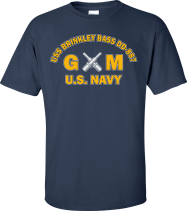 USS BRINKLEY BASS DD-887 Rate GM Gunners Mate T-Shirt