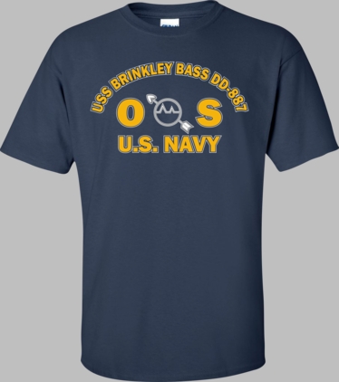 USS BRINKLEY BASS DD-887 Rate OS Operations Specialist T-Shirt