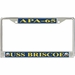 USS Briscoe APA-65 License Plate Frame