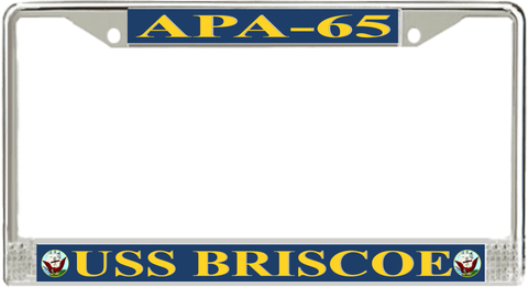 USS Briscoe APA-65 License Plate Frame