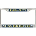USS Briscoe DD-977 License Plate Frame