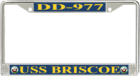 USS Briscoe DD-977 License Plate Frame
