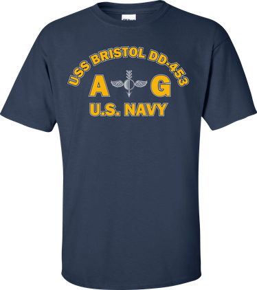 USS BRISTOL DD-453 Rate AG Aerographers Mate T-Shirt