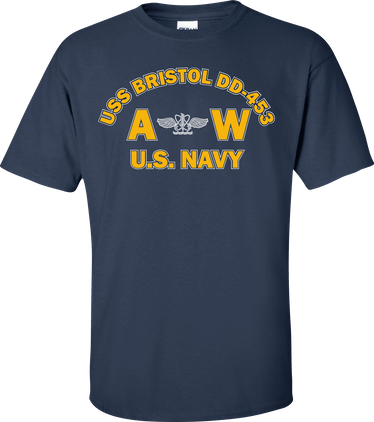USS BRISTOL DD-453 Rate AW Aviation Antisubmarine War Operator T-Shirt