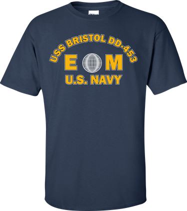 USS BRISTOL DD-453 Rate EM Electricians Mate T-Shirt