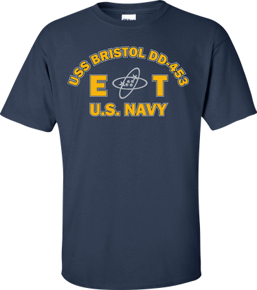 USS BRISTOL DD-453 Rate ET Electronics Technician T-Shirt