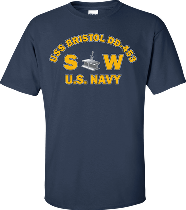 USS BRISTOL DD-453 Rate SW Steelworker T-Shirt