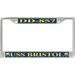 USS Bristol DD-857 License Plate Frame
