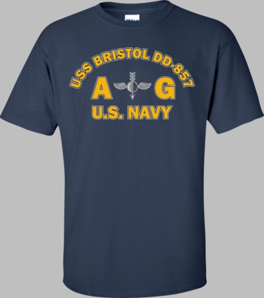 USS BRISTOL DD-857 Rate AG Aerographers Mate T-Shirt