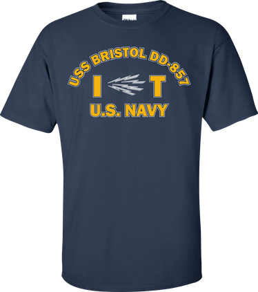 USS BRISTOL DD-857 Rate IT Information Systems Technician T-Shirt