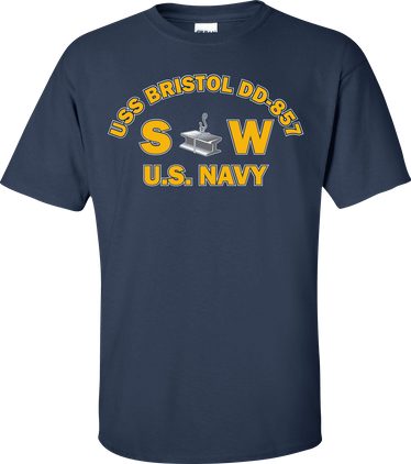 USS BRISTOL DD-857 Rate SW Steelworker T-Shirt