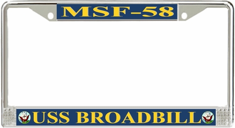 USS Broadbill MSF-58 License Plate Frame