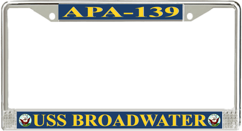 USS Broadwater APA-139 License Plate Frame