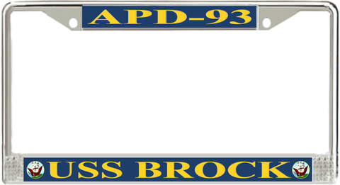 USS Brock APD-93 License Plate Frame