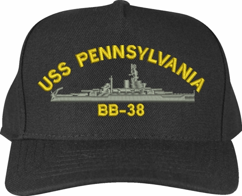 USS Pennsylvania BB-38 Ship Custom Embroidered Cap