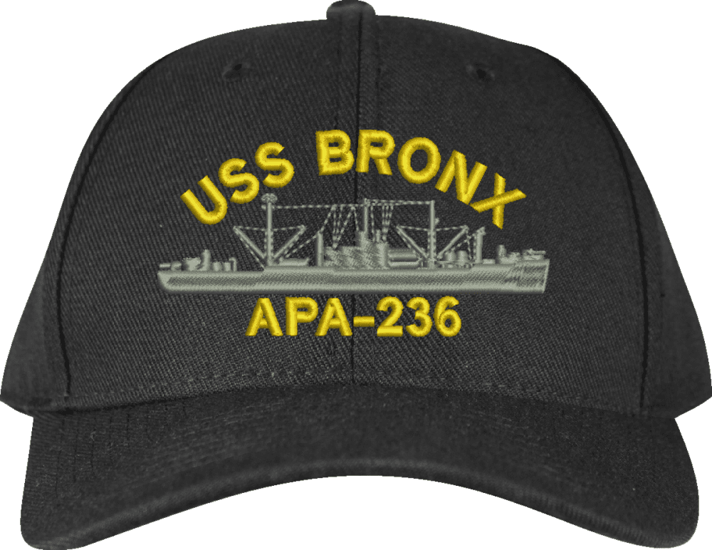USS Bronx APA-236 Ship Custom Embroidered Cap